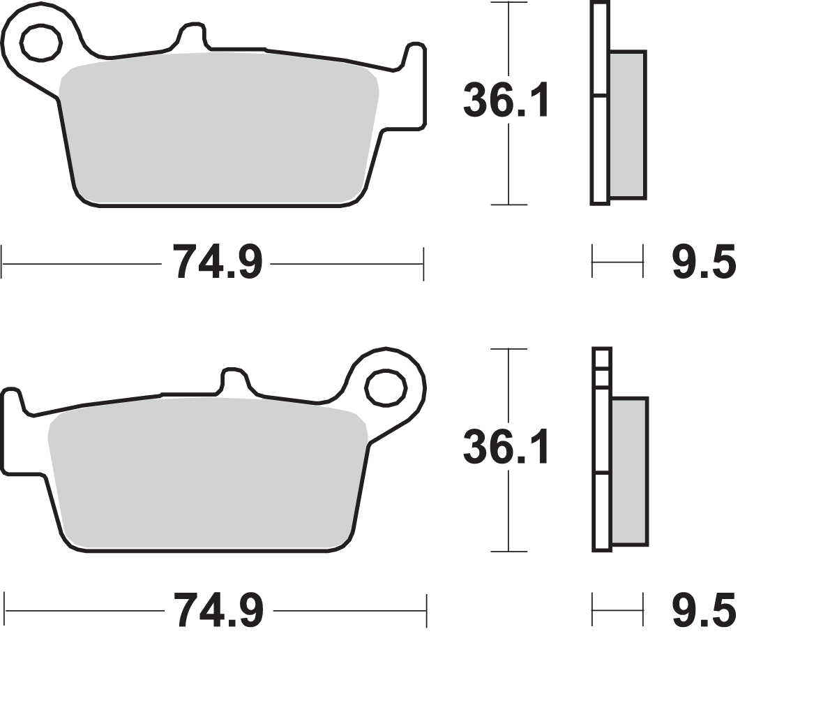 SBS SI Off-Road Sintered Brake Pads for Select 1983-2026 Models