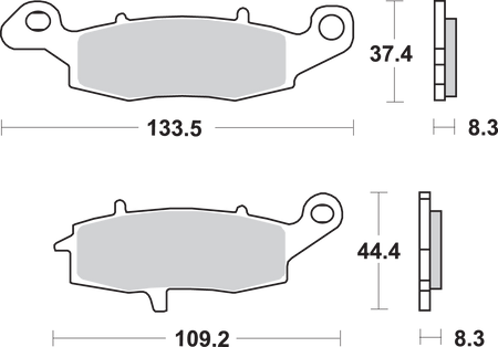 SBS Street Excel Sintered Brake Pads for Select 1983-2027 Suzuki Models