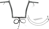 FBI Fat Baggers Wired 1-1/4" Pointed Top Handlebar Kits for 15 FLTRX/S - Chrome / 14"