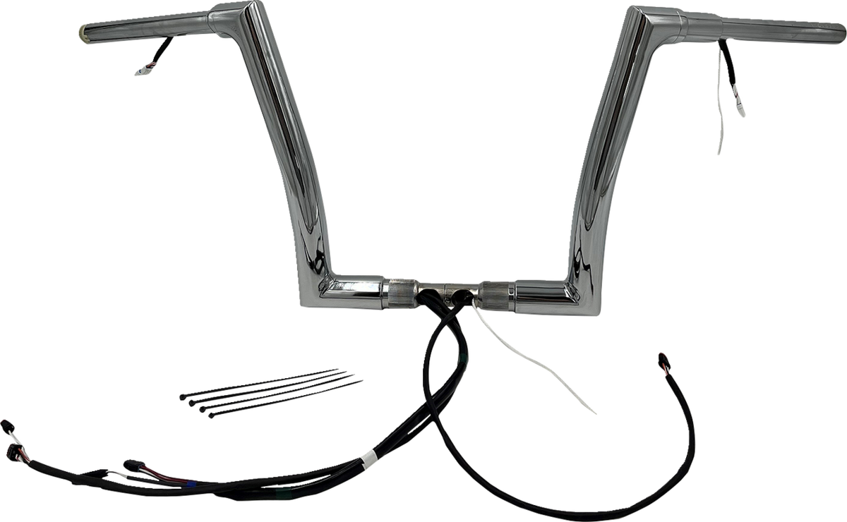 FBI Fat Baggers Wired 1-1/2" Flat Top Handlebar Kits for FLTR '16-'20 - 12"