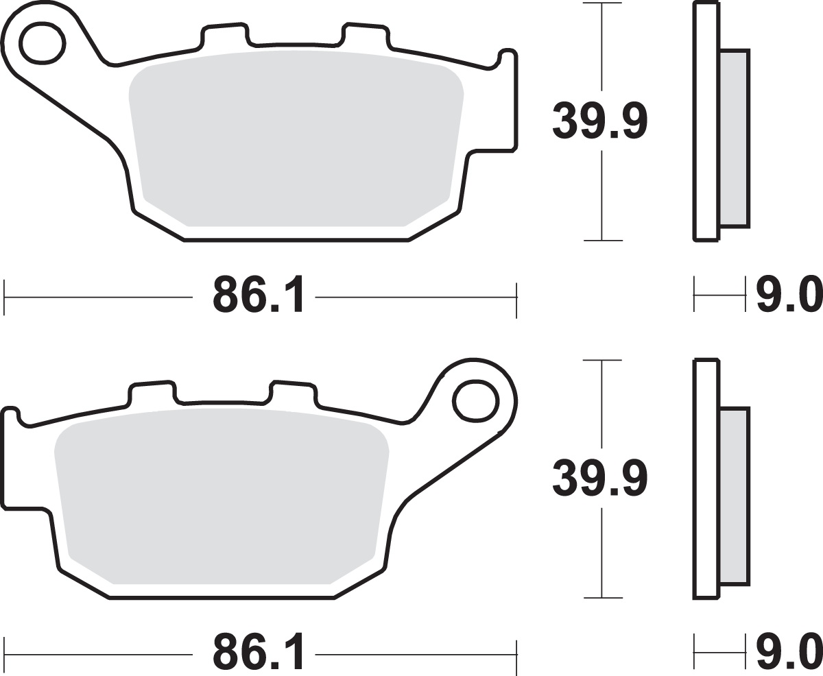 SBS Street Excel Sintered Brake Pads for Select 1977-2026 Honda Models