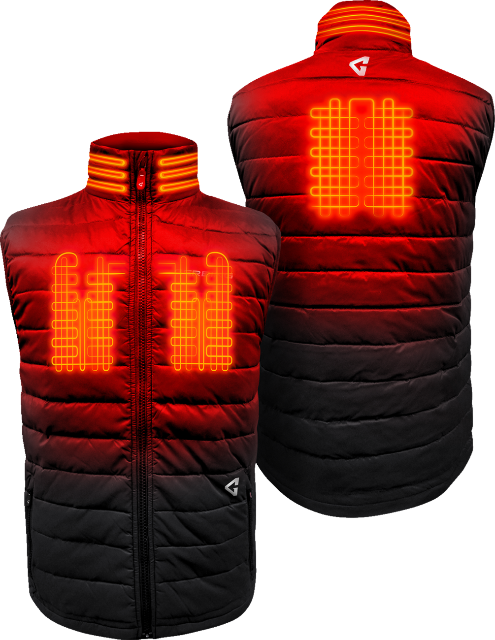 Gerbing Heated Clothing Mens 7V Khione Puffer Heated Vest 2.0 - Black