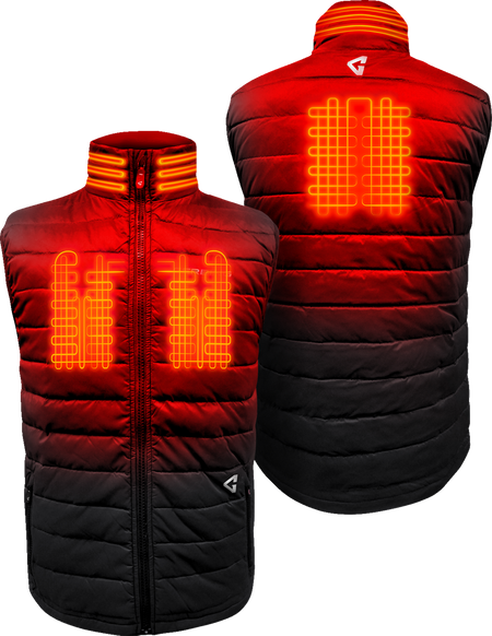 Gerbing Heated Clothing Mens 7V Khione Puffer Heated Vest 2.0 - Black