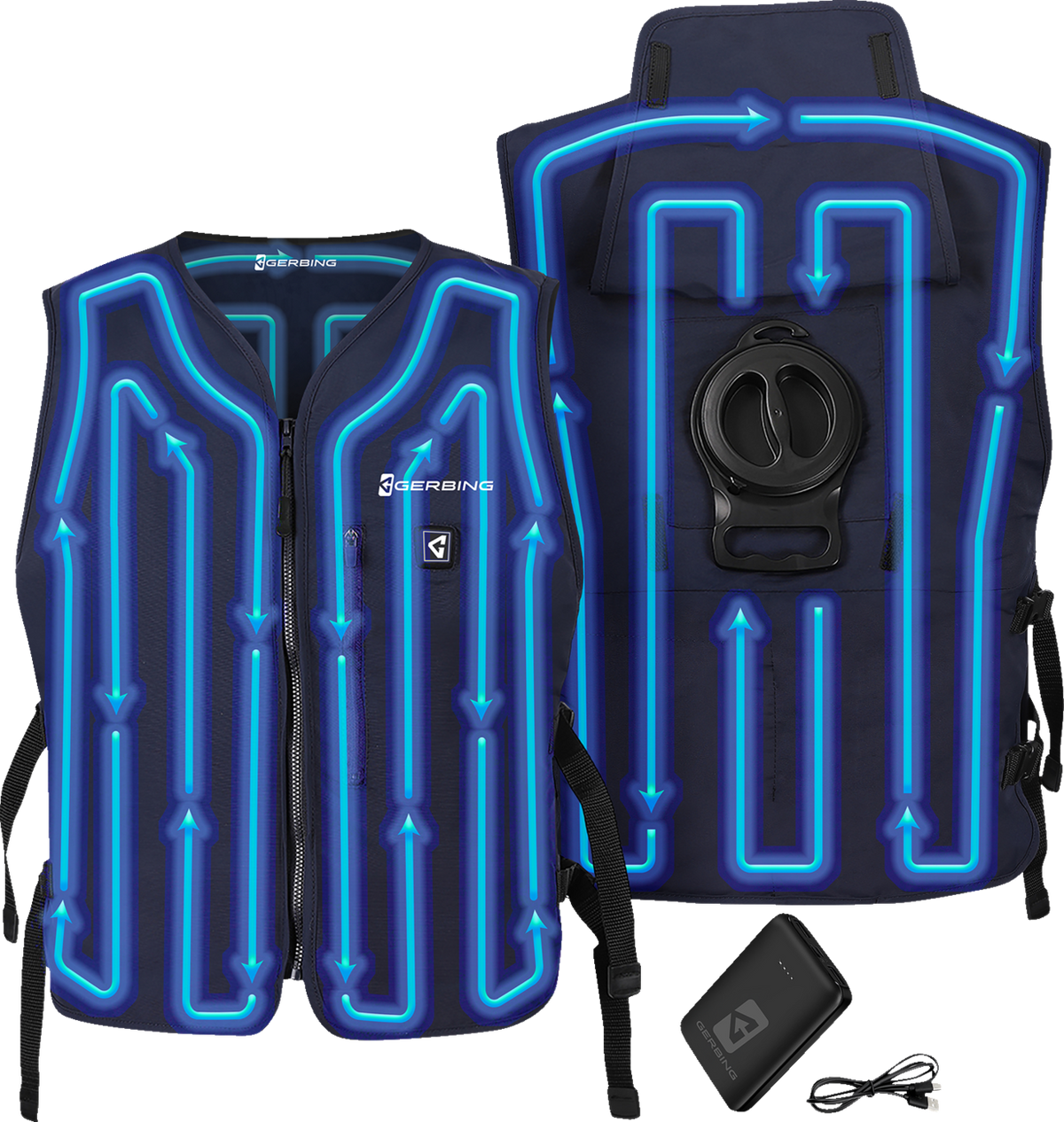 Gerbing Heated Clothing 5V Touch Button Circulatory Cooling Vest - Blue