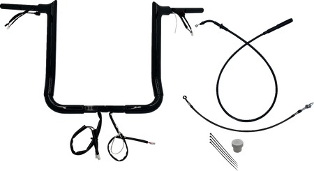 FBI Fat Baggers Wired 1-1/2" Pointed Top Handlebar Kits for FLH/X '23-'26 - Black