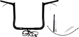 FBI Wired 1-1/4" Pointed Top Handlebar Kits for 21-23 FLHT/FLHX/FLHXST & Trike - Black / 14"