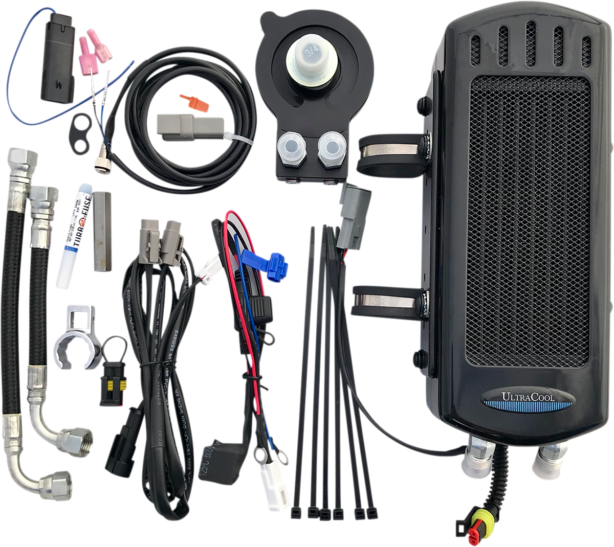 UltraCool SMS8-1 3.0 Side Mount Oil Cooler Kit with Fan for 2018-2025 Harley-Davidson Softail