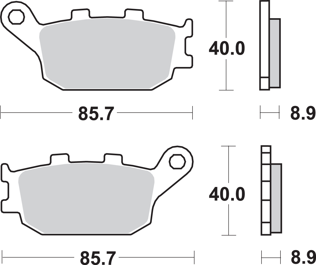 SBS Street Excel Sintered Brake Pads for Select 1983-2026 Yamaha Models