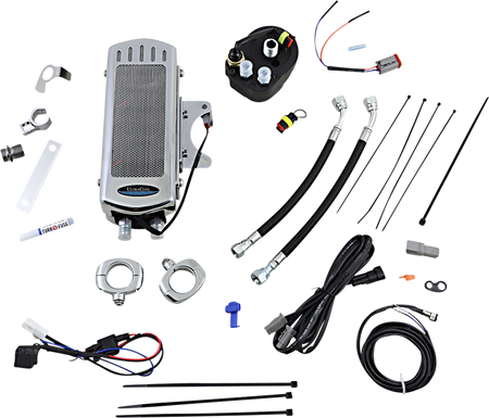 UltraCool SMT-2CSS Oil Cooler Kit for 2009-2016 Harley-Davidson Touring & Trike - Chrome
