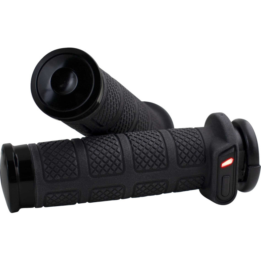 Koso North America AX2082L1-B Titan II Heated Grips - Cable - Black