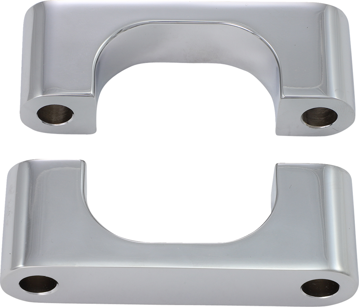 Klock Werks Tire Hugger Front Fender Mounting Block - 21" / Chrome / Dyna '93-'05 / FX Super Glide '85-'86 / Softail '84-'13