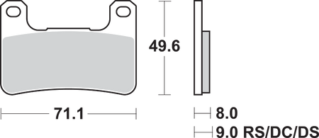 SBS DC Racing Dual Carbon Brake Pads for Select 1980-2025 Models