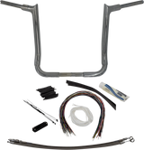 FBI Fat Baggers 1-1/2" EZ Pointed Top Handlebar Kits for FLH/X '08-'13 - Chrome / 16"
