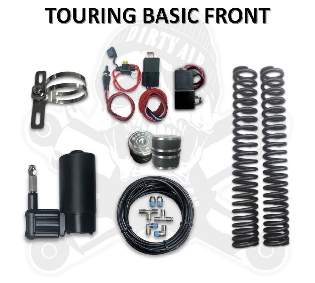 Dirty Air Front Basic Air Ride Kit for Harley Touring Models