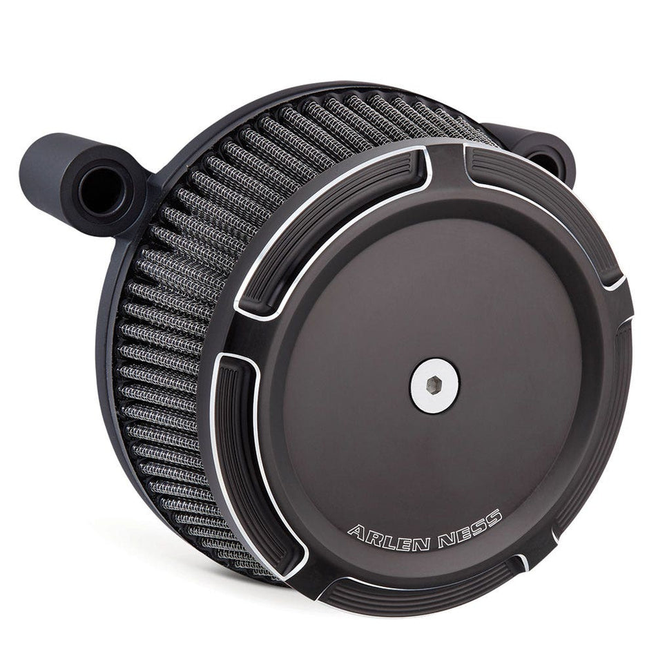 Arlen Ness Black Big Sucker Stage I Air Cleaner w/ Beveled Cover 99-17 Twin Cam