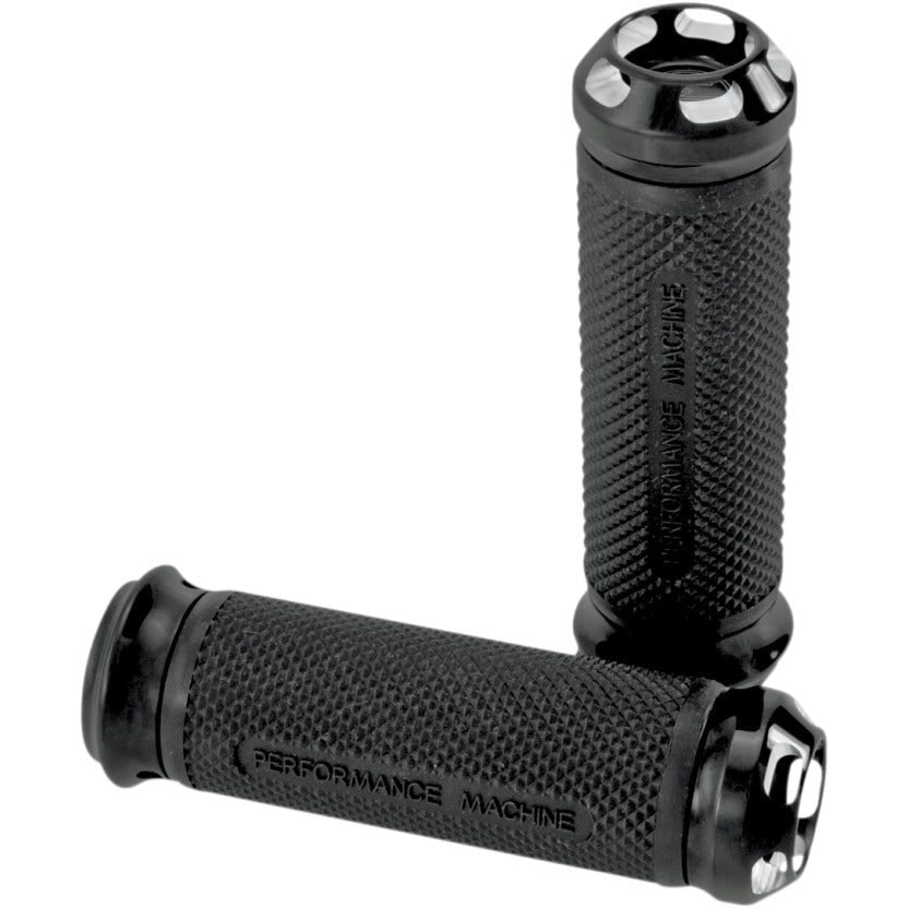 Performance Machine Apex Black Cable Grips For Harley Davidson Models 84-15