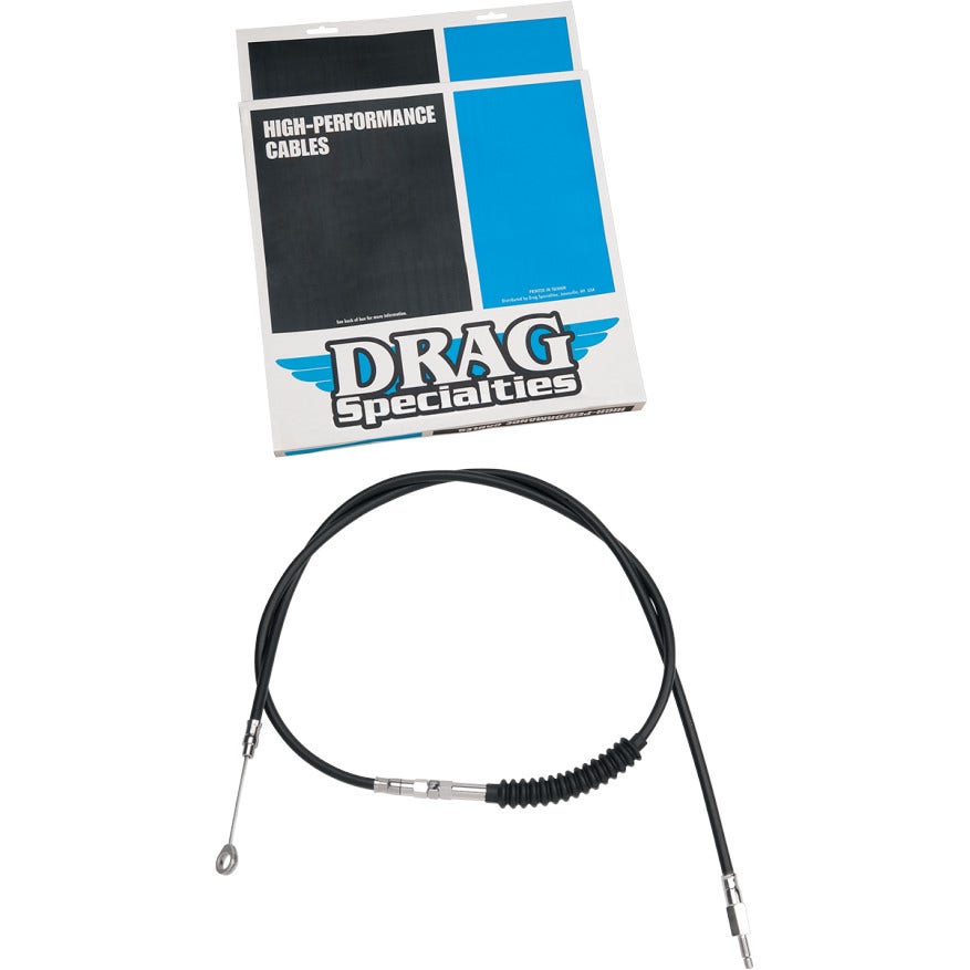 Drag Black Vinyl 80 Long Plus + 18" Longer Clutch Cable for Harley 08-13 FLH/T/X