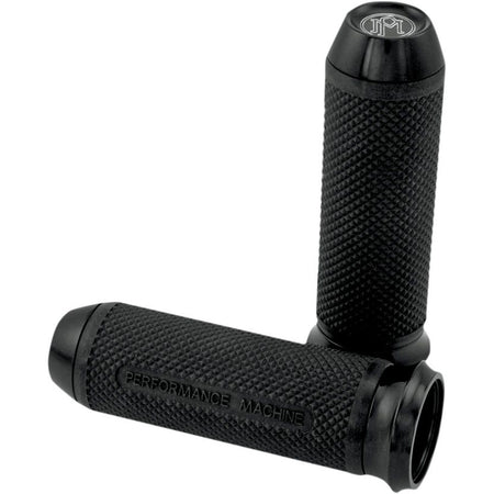 Performance Machine PM Black Elite Cable Grips for Harley Models 84-up 0063-2027-B
