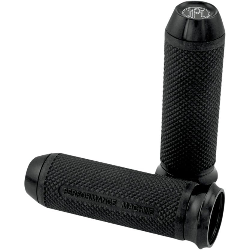 Performance Machine PM Black Elite Cable Grips for Harley Models 84-up 0063-2027-B