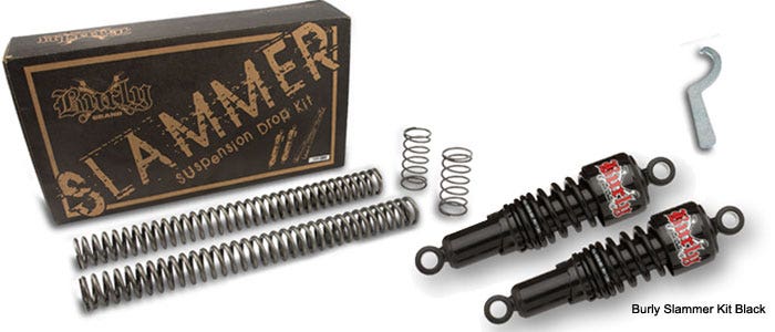 Burly Brand Black Front Rear Lowering Slammer Kit 04-15 Harley Sportster XL