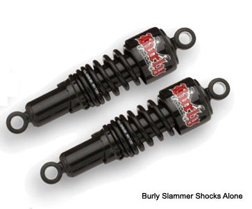 Burly Brand Black Slammer Rear Suspension Shocks 10.5 Harley Dyna 91-16 | B28-1202B