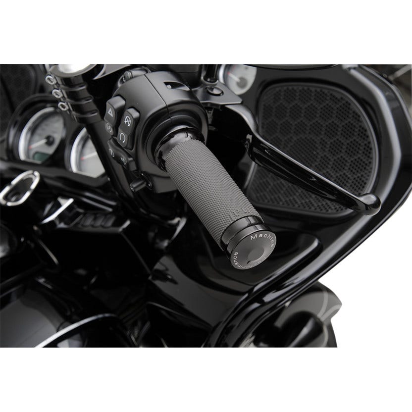 Performance Machine PM Standard Black Contour Renthal Hand Grips TBW 08-17 | 0063-2020-B