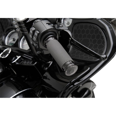 Performance Machine PM Standard Black Contour Renthal Hand Grips TBW 08-17 | 0063-2020-B