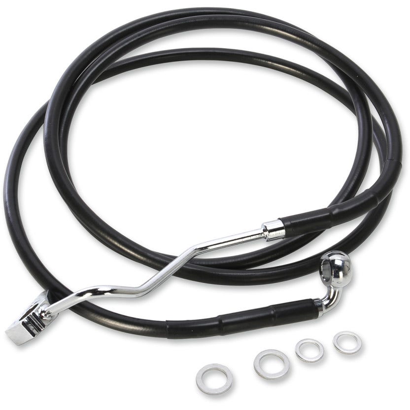 Drag Black Vinyl Front Stock Length Upper Brake Line Harley FLTRX/S 15-18