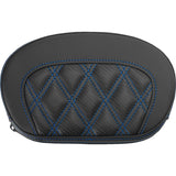 Saddlemen Mini Contour Sissy Bar Pad, Carbon Fiber Lattice Stitch, Harley-Davidson