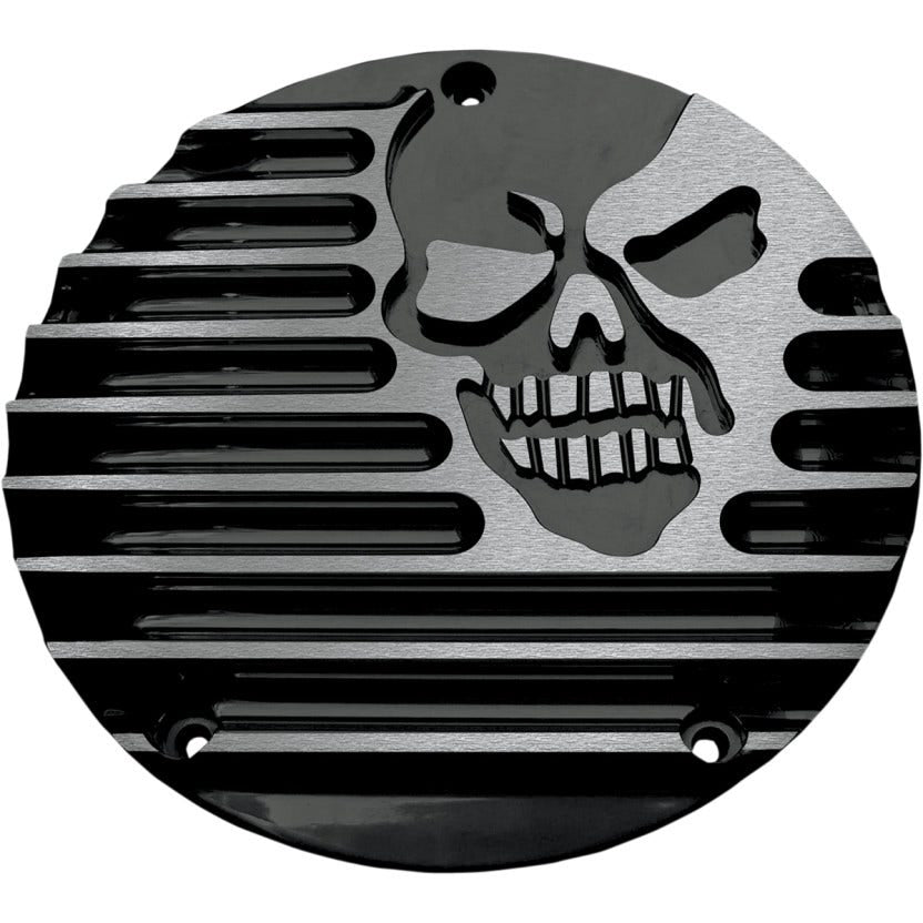 Covingtons Gloss Black Machine Head CNC Machined Derby Cover Harley Twin Cam 99-