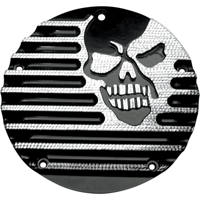 Covingtons Black Diamond Edge Machine Head CNC Machined Derby Cover Harley 15-17