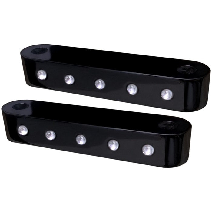 Covingtons Black Dimpled Front Fender Spacers Harley Touring FLH/T 14-20