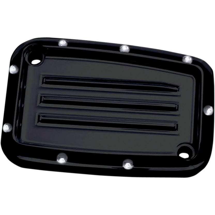 Covingtons Customs Black Dimpled Front Brake Master Cylinder Cover Harley 17-19