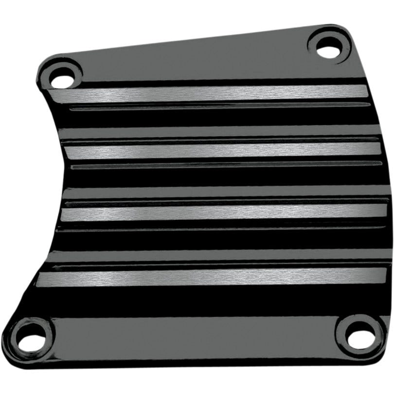 Covingtons Customs Black Finned Primary Inspection Cover Harley FLH/T 85-06