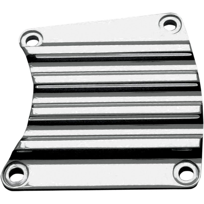 Covingtons Customs Chrome Finned Primary Inspection Cover Harley FLH/T 85-06