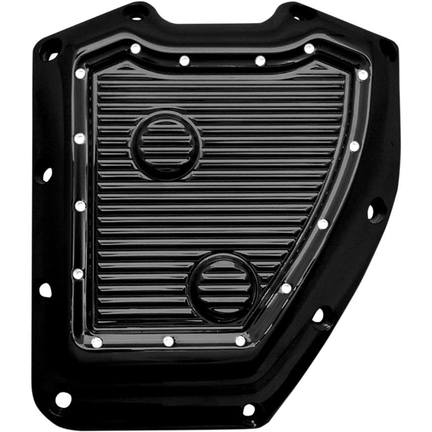 Covingtons Customs Dimpled Black Cam Timing Ignition Cover Harley Twin Cam 01-17
