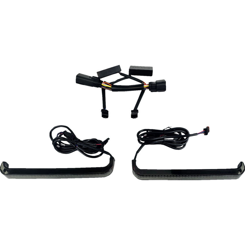 Custom Dynamics Saddlebag Lights - Low Profile - Red LEDs - Smoke Lens CD-LP-2026-S
