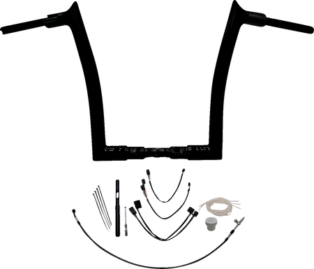 FBI Fat Baggers 1-1/2" EZ Pointed Top Handlebar Kits for FLHR '21-'25 - Black / 14"