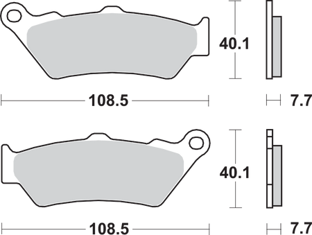 SBS Street Ceramic Organic Brake Pads for Select 1990-2024 Husqvarna Models