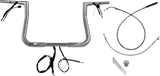 FBI 1-1/4" Flat Top Pre-Wired Handlebars for 24-25 FLHX, 25 FLHXU, 23-25 FLHXSE - Chrome / 11"