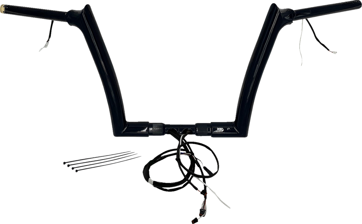 FBI Fat Baggers Wired 1-1/2" Pointed Top Handlebar Kits for FLTR '15 - Black / 12"