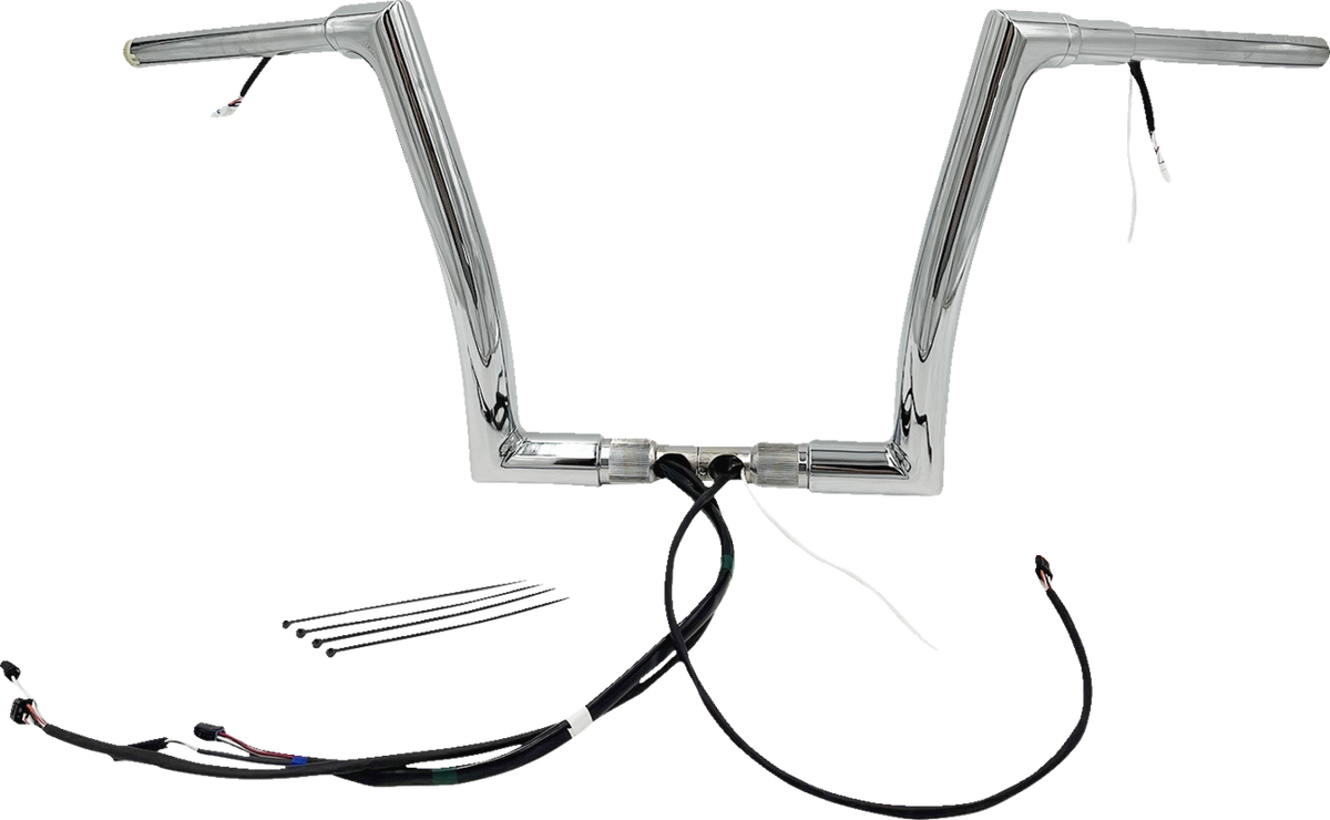 FBI Fat Baggers Wired 1-1/2" Flat Top Handlebar Kits for FLTR '15 - Chrome / 12"