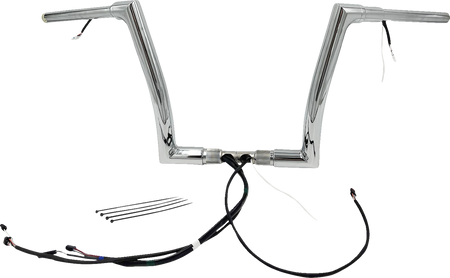FBI Fat Baggers Wired 1-1/2" Flat Top Handlebar Kits for FLTR '15 - Chrome / 12"