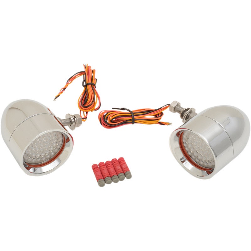 Custom Dynamics CDBB-15 Chrome Bullet Dual Color Signal/Brake Lights Universal
