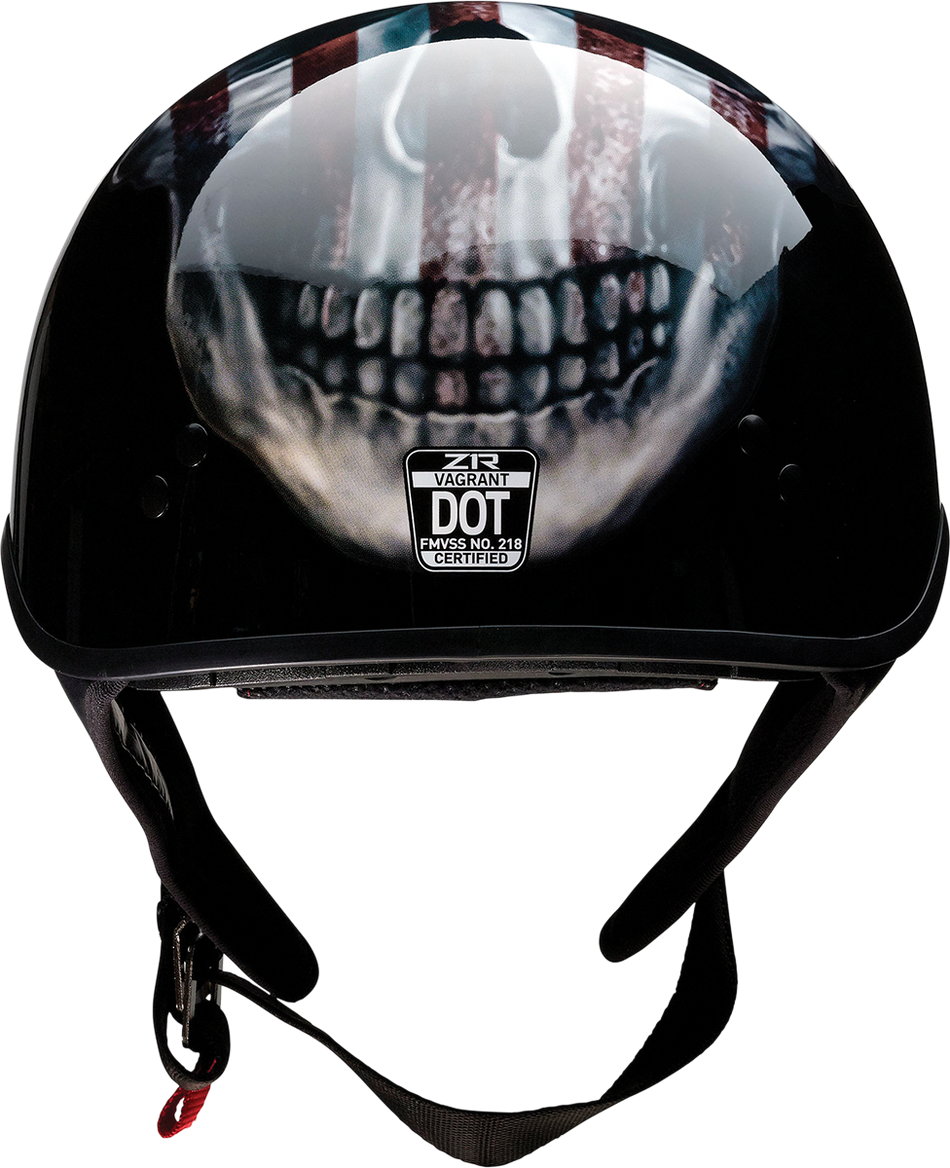 Z1R Vagrant USA Skull Helmet - Black
