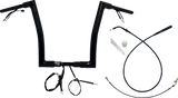 FBI Fat Baggers 1-1/2" EZ Flat Top Pre-Wired Handlebars for FLTR '23-'26 - Black / 14"