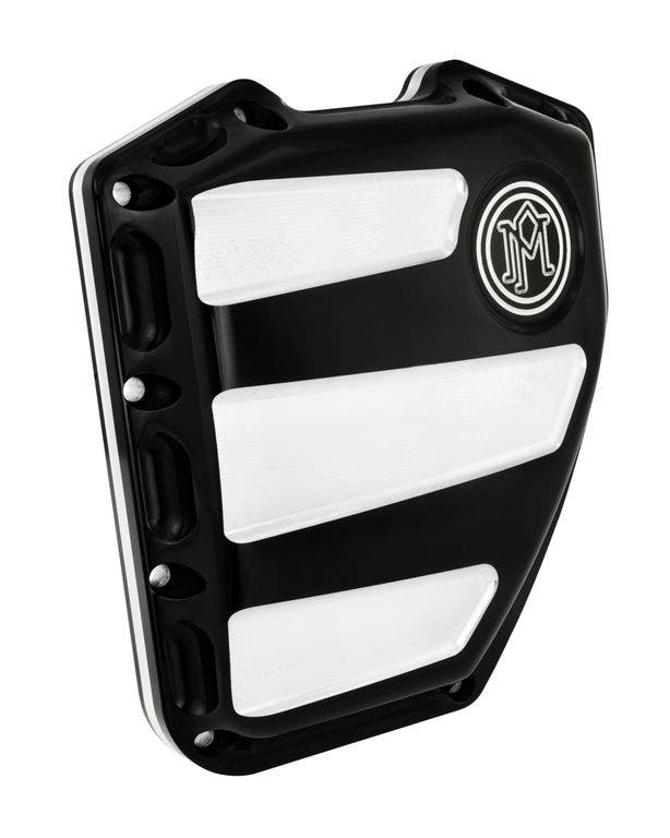 Performance Machine Black Platinum Cut Scallop Timing Cover Harley Twin Cam 01up