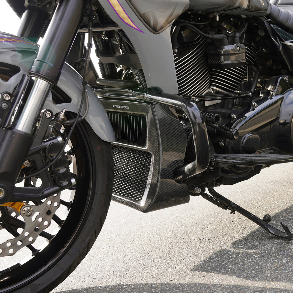 Arlen Ness Carbon Fiber Radiator Cover for 2024-Later Harley Touring