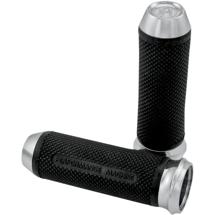 Performance Machine Apex Chrome TBW Grips For Harley Davidson Models 08-15| 0063-2044-CH