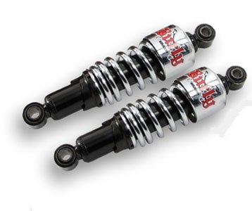 Burly Brand Chrome Slammer Rear Suspension Shocks 10.5 Harley